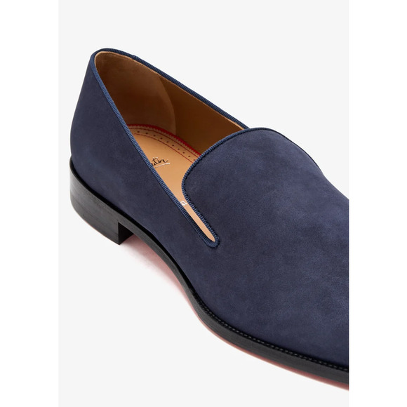 Christian Louboutin Mens Danny Flex Flat Zaffiro Blue Calf Dress Loafer 46 13 main image 8